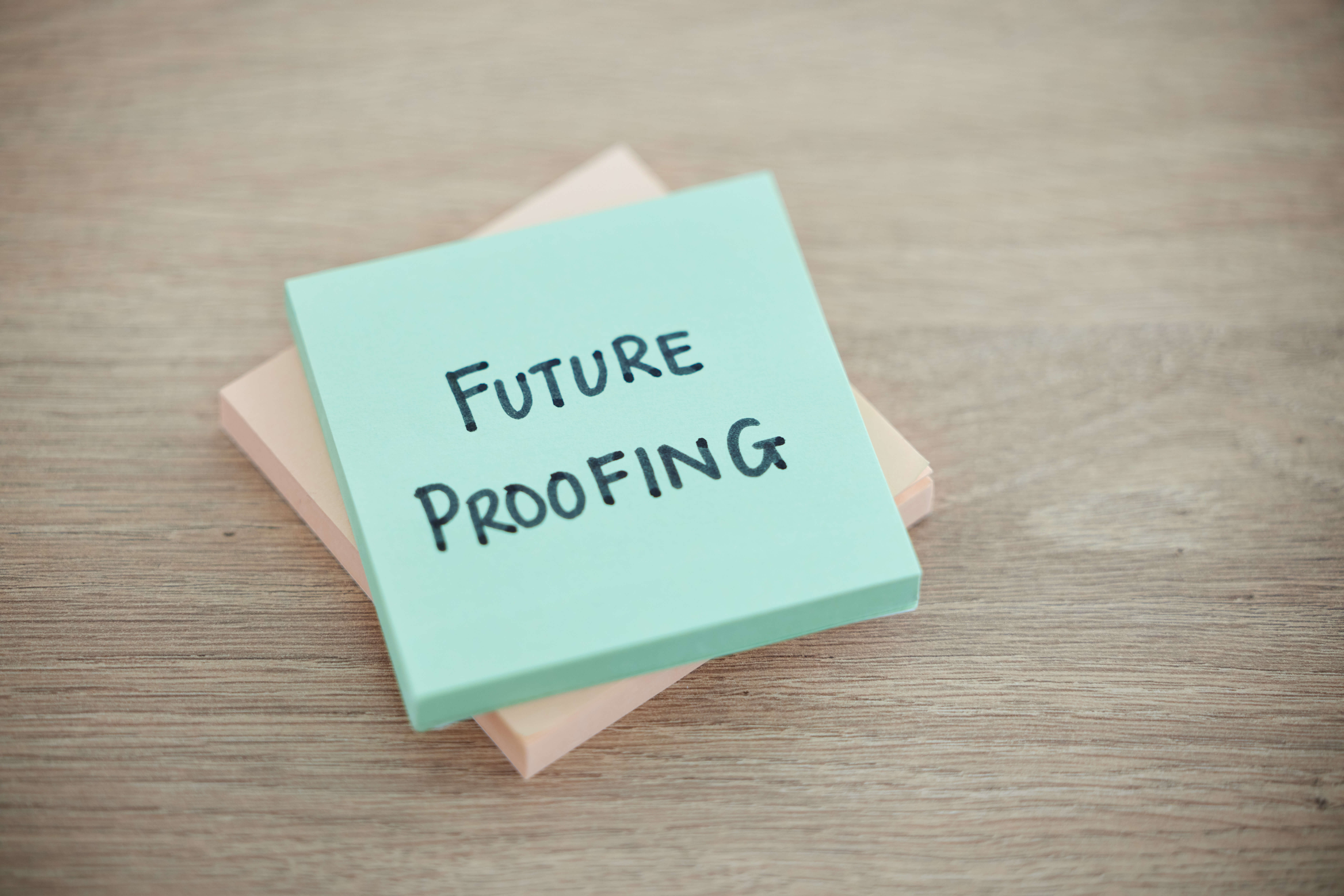 Future Proofing Written On A Sticky Note